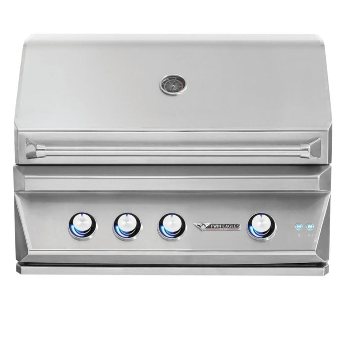 Twin Eagles 42-Inch 3-Burner Built-In Propane Gas Grill with Sear Zone & Infrared Rotisserie Burner - TEBQ42RS-CL