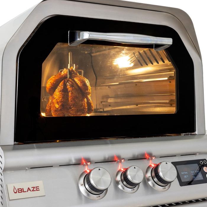 Blaze 26-Inch Built-In Propane Outdoor Pizza Oven W/ Rotisserie - BLZ-26-PZOVN-LP