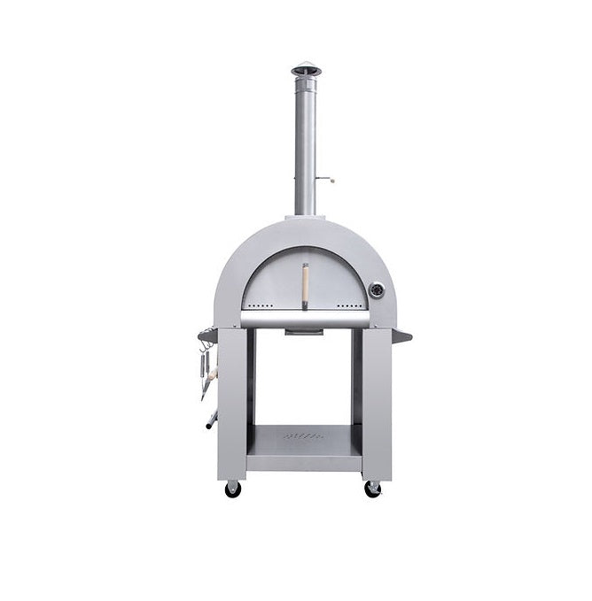 KoKomo 32 Inch Dual Fuel Gas or Wood Fired Stainless Steel Pizza Oven - KO-PIZZAOVEN-LP