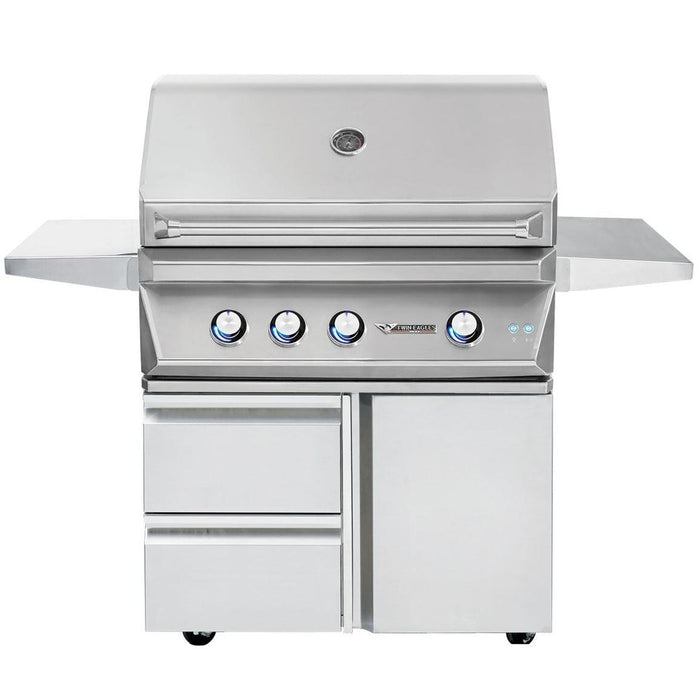 Twin Eagles 30-Inch 2-Burner Built-In Natural Gas Grill with Infrared Rotisserie Burner - TEBQ30R-CN
