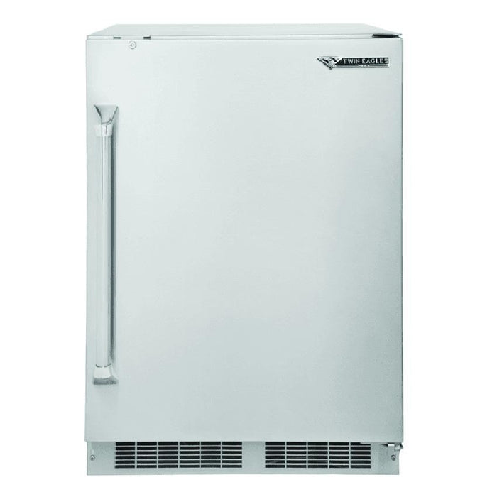 Twin Eagles 24-Inch 5.1 Cu. Ft. Outdoor Rated Compact Refrigerator with Lock - TEOR24-G