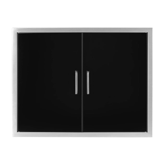 Wildfire 30" x 24" Black 304 Stainless Steel Double Door - WF-DDR3024-BSS