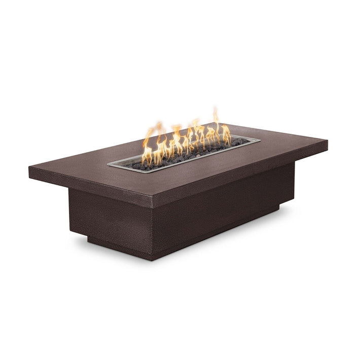 The Outdoor Plus 60" Rectangular Fremont Fire Table - Powder Coated Metal - Copper Vein - Spark Ignition with Flame Sense - Propane - OPT-FRMPC6024FSEN-CPV-LP