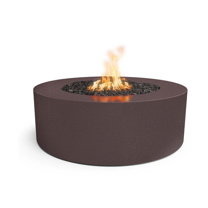 The Outdoor Plus 48" Round Unity Fire Pit - Powder Coated Metal - Black - Spark Ignition with Flame Sense - Propane - OPT-UNYPC48FSEN-BLK-LP