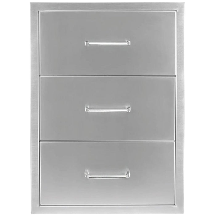 Wildfire 19" x 26" 304 Stainless Steel Triple Drawer - WF-TDW1926-SS