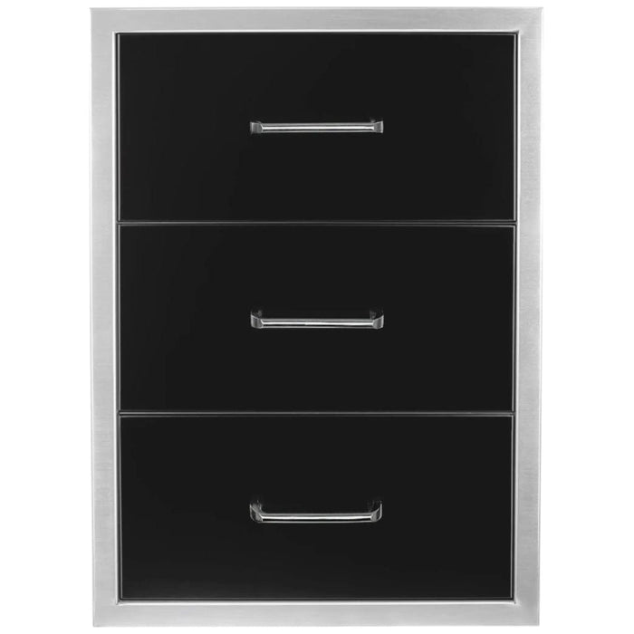 Wildfire 19" x 26" 304 Stainless Steel Triple Drawer - WF-TDW1926-SS