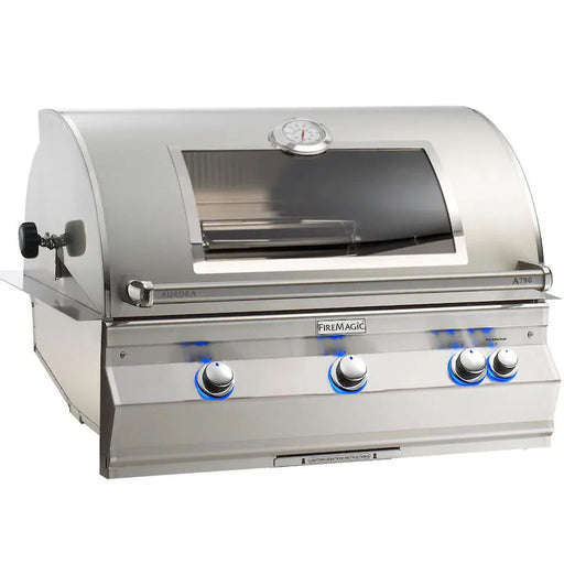 Fire Magic Aurora A790I 36-Inch Built-In Propane Gas Grill With Magic View Window, Rotisserie, And Analog Thermometer - A790I-8EAP-W - Stono Outdoor Living Co