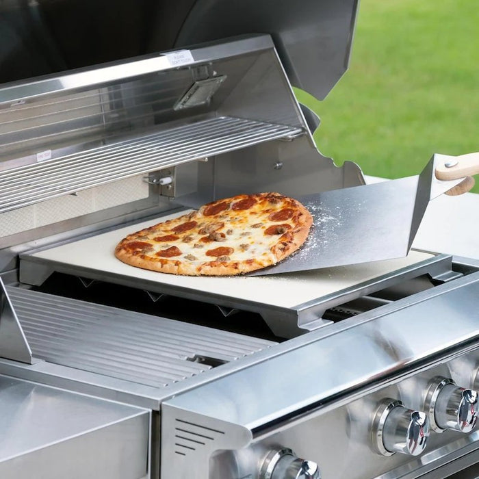Blaze 14 3/4 Inch Ceramic Pizza Stone With Stainless Steel Tray - BLZ-PZST - Stono Outdoor Living Co