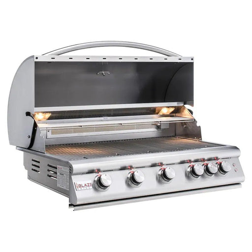 Blaze Premium LTE 40-Inch 5-Burner Built-In Natural Gas Grill With Rear Infrared Burner & Grill Lights - BLZ-5LTE2-NG - Stono Outdoor Living Co