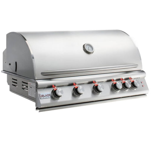Blaze Premium LTE 40-Inch 5-Burner Built-In Propane Gas Grill With Rear Infrared Burner & Grill Lights - BLZ-5LTE2-LP - Stono Outdoor Living Co