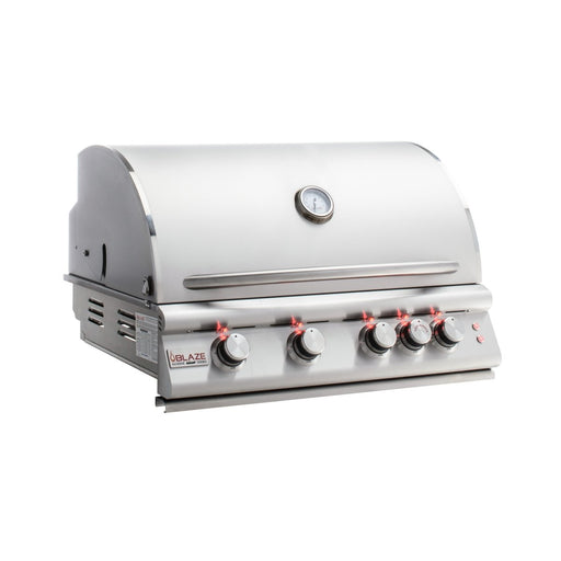 Blaze Premium LTE Marine Grade 32-Inch 4-Burner Built-In Natural Gas Grill With Rear Infrared Burner & Grill Lights - BLZ-4LTE2MG-NG - Stono Outdoor Living Co