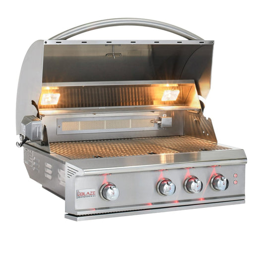 Blaze Professional LUX 34-Inch 3-Burner Built-In Natural Gas Grill With Rear Infrared Burner - BLZ-3PRO-NG - Stono Outdoor Living Co