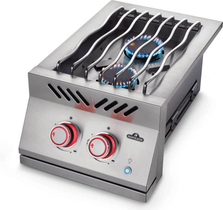 Napoleon Built-In 700 Series Inline Propane Dual Range Top Burner with Stainless Steel Cover - BIB12RTPSS - Stono Outdoor Living Co