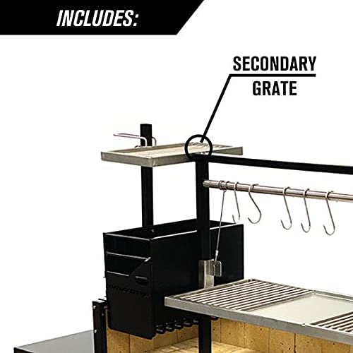 Tagwood BBQ Chief Series Argentine Santa Maria Wood Fire & Charcoal Freestanding Grill 1/8 Thickness - 714 sq. in. of total grilling area - BBQ03SI - Stono Outdoor Living Co