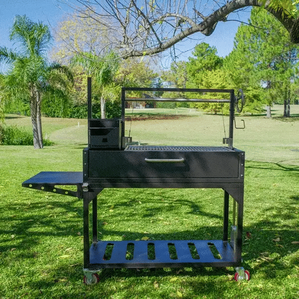 Tagwood BBQ Chief Series Argentine Santa Maria Wood Fire & Charcoal Freestanding Grill 1/8 Thickness - 714 sq. in. of total grilling area - BBQ03SI - Stono Outdoor Living Co