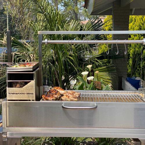 Tagwood BBQ Fully Assembled Argentine Santa Maria Wood Fire & Charcoal Grill - All Stainless Steel - BBQ03SSF - Stono Outdoor Living Co