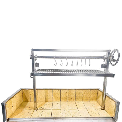 Tagwood BBQ Fully Assembled Argentine Santa Maria Wood Fire & Charcoal Grill - All Stainless Steel - BBQ03SSF - Stono Outdoor Living Co