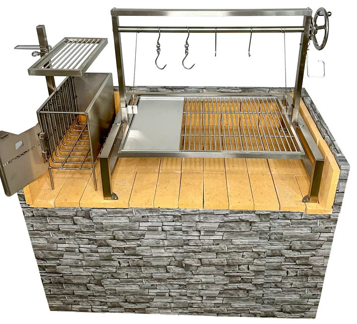 Tagwood BBQ Insert Style Argentine Santa Maria Wood Fire & Charcoal Grill - BBQ09SS - Stono Outdoor Living Co