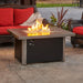Outdoor Greatroom Company Caden 44-Inch Rectangular Propane Gas Fire Pit Table with 24-Inch Crystal Fire Burner - CAD-1224 - Stono Outdoor Living Co