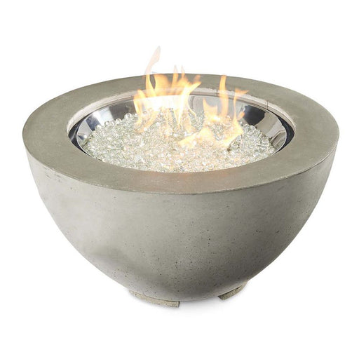 Outdoor Greatroom Company Cove 29-Inch Round Propane Gas Fire Pit Bowl with 20-Inch Crystal Fire Burner - Natural Grey - CV-20 - Stono Outdoor Living Co