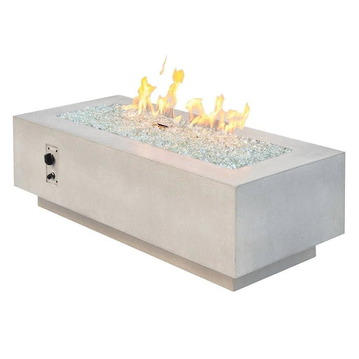 Outdoor Greatroom Company Cove 54-Inch Linear Propane Gas Fire Pit Table with 42-Inch Crystal Fire Burner - Natural Grey - CV-54 - Stono Outdoor Living Co