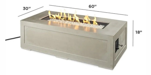 Outdoor Greatroom Cove 60-Inch Linear Gas Fire Pit Table - CV-1242 - Stono Outdoor Living Co