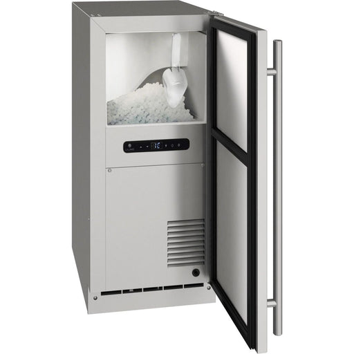 U-Line Outdoor Nugget Ice Machine 15", Pump, Reversible Hinge - Stainless Steel - UONP115-SS01B - Stono Outdoor Living Co