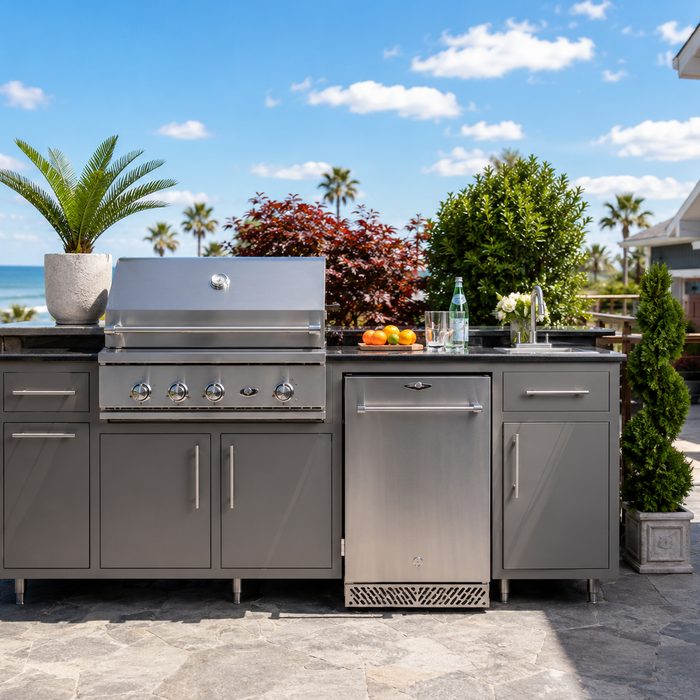 Stono Outdoor Living Engineered Outdoor Kitchen in coastal setting