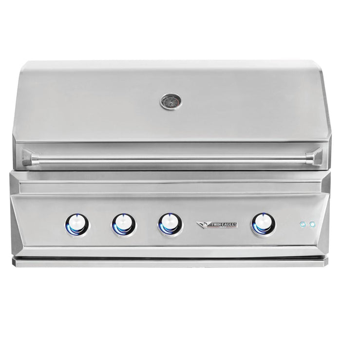 Twin Eagles 42-Inch 3-Burner Built-In Natural Gas Grill with Sear Zone & Infrared Rotisserie Burner - TEBQ42RS-CN