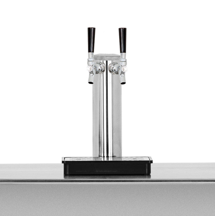 TrueFlame 24" 6.6C Deluxe Outdoor Rated Double Tap Kegerator - TF-RFR-24DK2