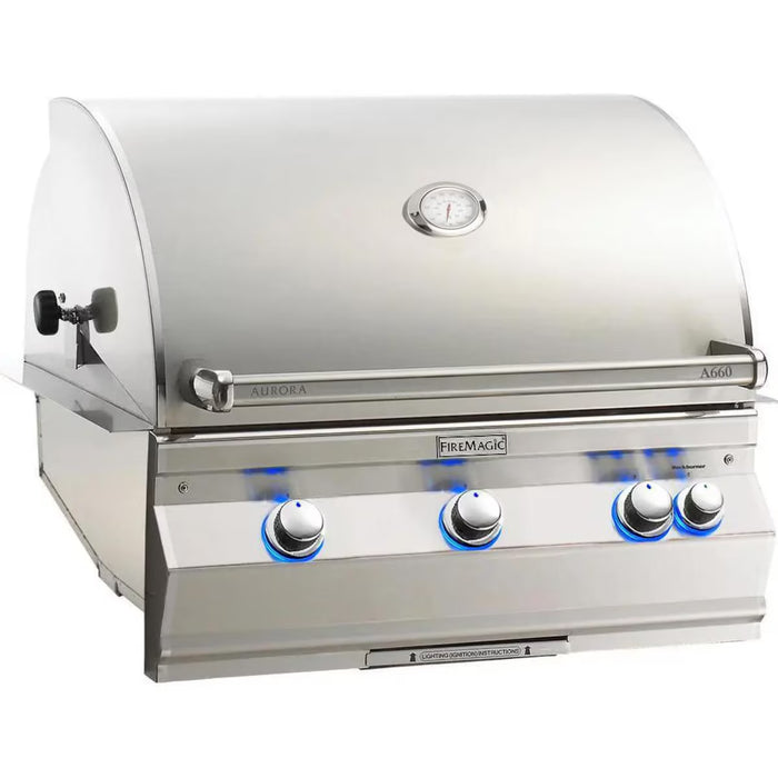 Fire Magic 34" Grills, Aurora A660i Built-In Grills with Analog Thermometer - A660i-8EAP