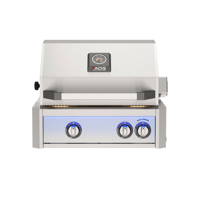 American Outdoor Grill 24” L-Series Built-In Grill w/ Backburner & Rotisserie Kit - AOG24LP