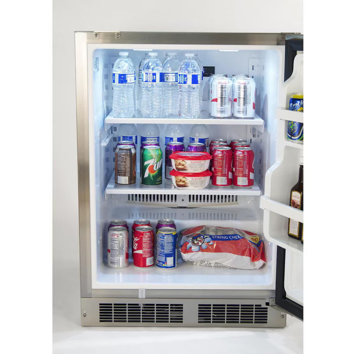 Fire Magic 24-Inch 5.1 Cu. Ft. Right Hinge Outdoor Rated Compact Refrigerator - 3589-DL