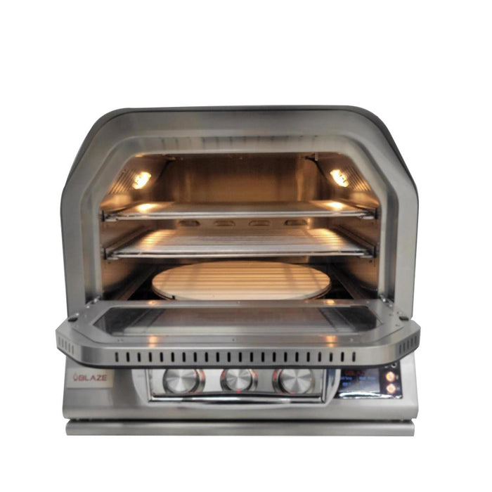 Blaze 26-Inch Built-In Propane Outdoor Pizza Oven W/ Rotisserie - BLZ-26-PZOVN-LP