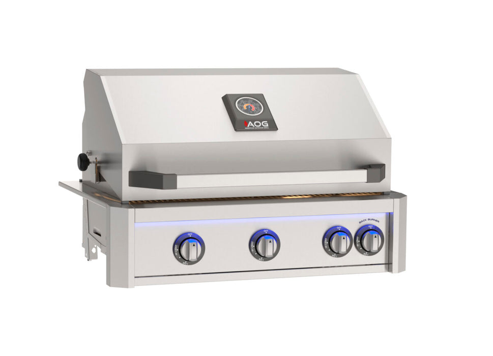 American Outdoor Grill 30” L-Series Built-In Grill w/ Backburner & Rotisserie Kit - AOG30LN