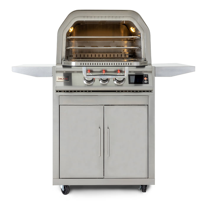 Blaze 26-Inch Built-In Propane Outdoor Pizza Oven W/ Rotisserie - BLZ-26-PZOVN-LP