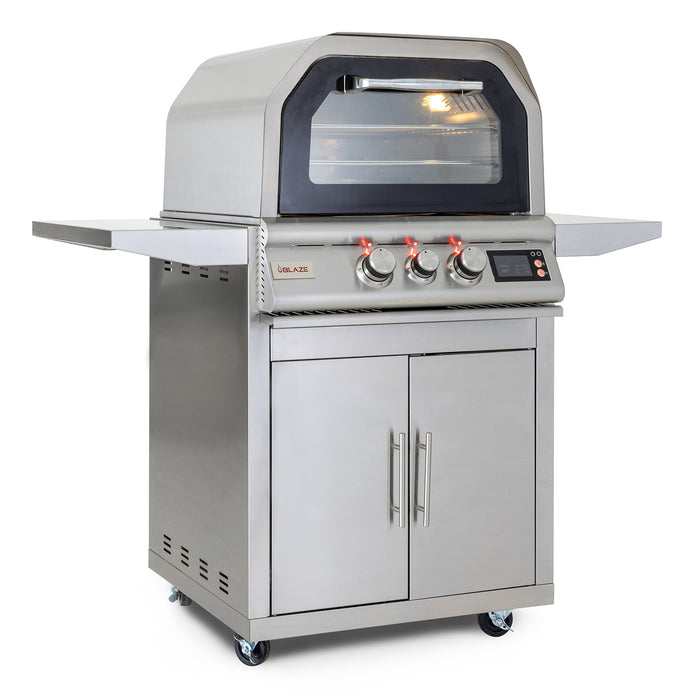 Blaze 26-Inch Built-In Propane Outdoor Pizza Oven W/ Rotisserie - BLZ-26-PZOVN-LP