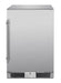 Stono Outdoor Living The Blaze 20-Inch 4.3 cu. ft. Outdoor Rated Refrigerator w/ Lock (BLZ-SSRF20-4.3) features a stainless steel design, flat front door, left vertical handle, and bottom vent—ideal for BBQ islands or outdoor kitchens.