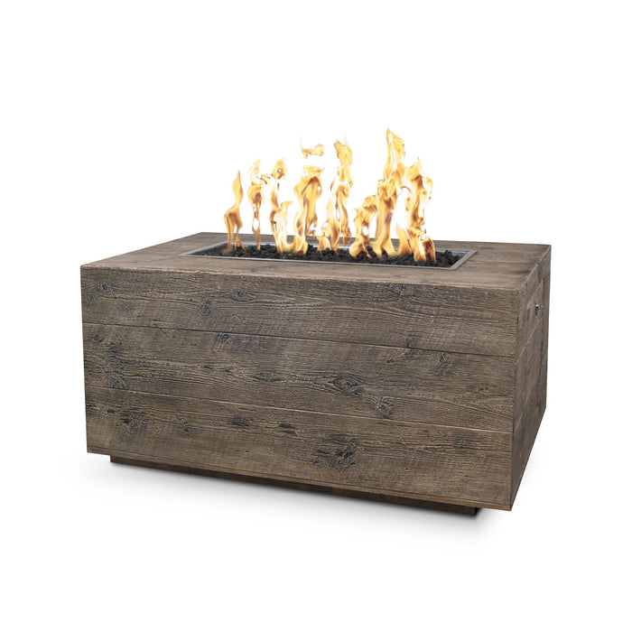The Outdoor Plus Catalina 84" Oak Wood Grain Fire Pit, Ivory, Natural Gas - OPT-CTL84-OAK-NG
