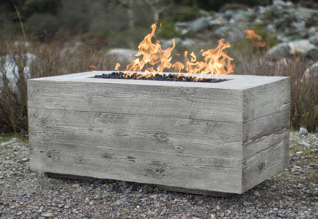 The Outdoor Plus Catalina 72" Oak Wood Grain Linear Fire Pit With Match Lit Ignition, Natural Gas - OPT-CTL72-OAK-NG