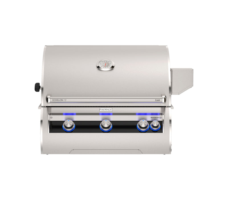Fire Magic 34" Grills, Echelon Diamond E660i Built-In Grills with Analog Thermometer - E660i-9EAP