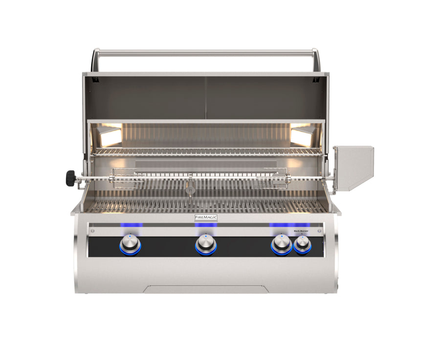 Fire Magic 40" Grills, Echelon Diamond E790i Built-In Grills with Analog Thermometer with Window - E790i-9LAP-W