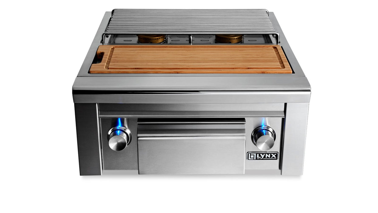 Lynx Double, side by side burners, maple cutting board & drawer - LSB2PC-1-NG