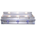 Stono Outdoor Living The Le Griddle Pro Series 105 by Le Griddle is a 3-burner natural gas grill with a 3mm plate and built-in interior lights. It features blue-lit control knobs, a raised back panel, and a modern, sleek stainless steel design for premium outdoor grilling.