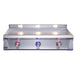 Stono Outdoor Living The Le Griddle Pro Series 105 by Le Griddle features three glowing control knobs, interior and overhead lights, and a sturdy 3mm stainless steel plate, making it the perfect commercial-grade outdoor gas griddle for backyard chefs.