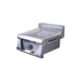 Stono Outdoor Living The Le Griddle Pro Series 40 - OML40P3 by Le Griddle is a commercial stainless steel gas griddle with 1 burner, 3mm plate, control knob, raised backsplash, flat cooking surface, and interior lights for professional kitchens.