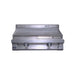 Stono Outdoor Living Front view of the Le Griddle Pro Series 75 (OML75P3), a stainless steel 2-burner natural gas griddle with 3mm plate, interior lights, two control knobs, flat surface, and raised back and side splash guards for pro kitchens.