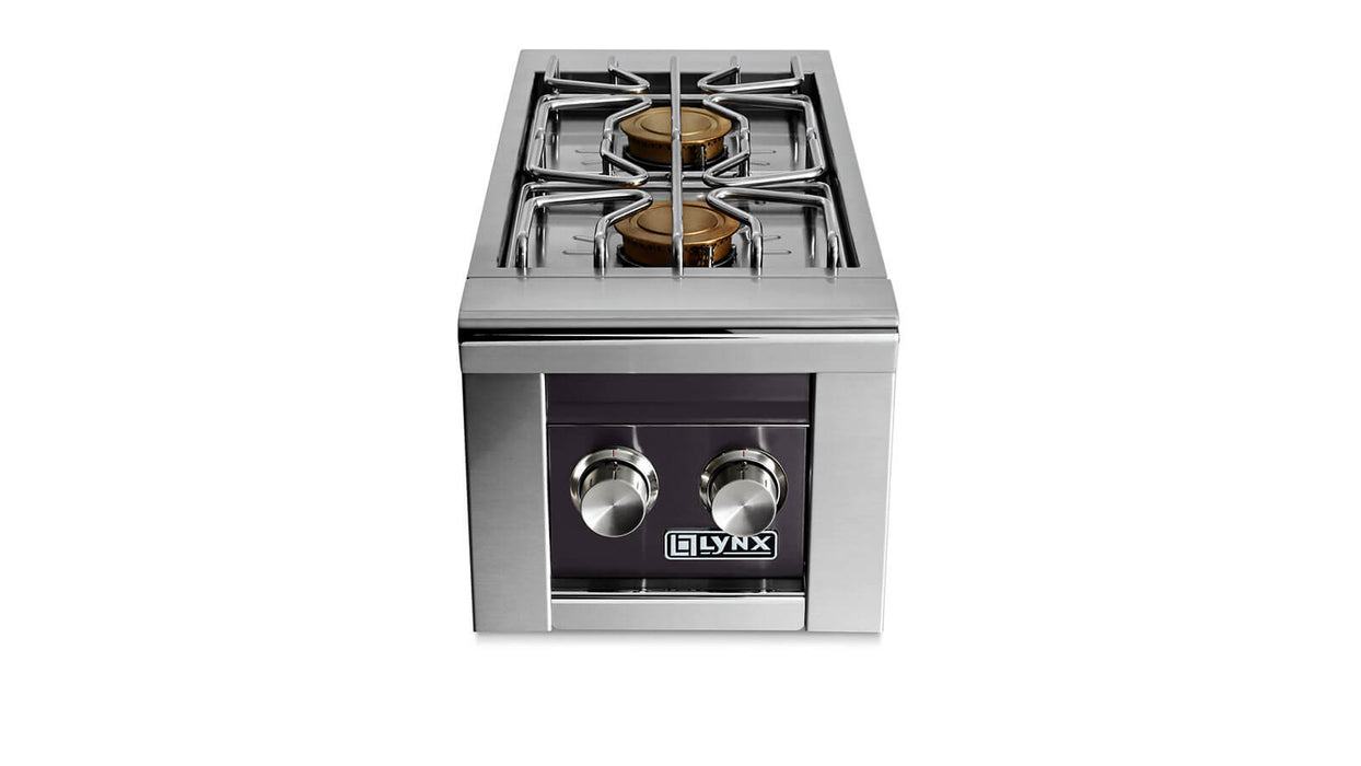 Lynx Built-in Double side burners in Obsidian - LSB2-2-OBNG