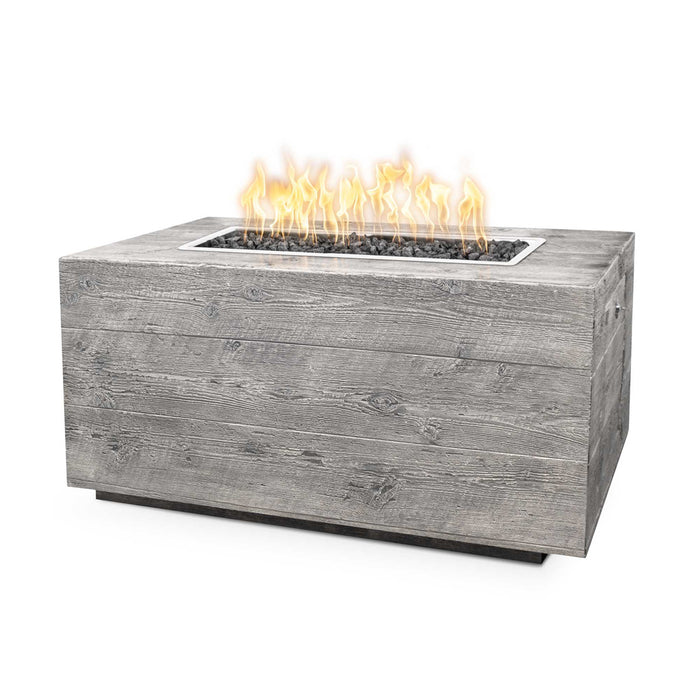 The Outdoor Plus Catalina 72" Ivory Wood Grain Linear Fire Pit With Match Lit Ignition, Propane - OPT-CTL72-IVY-LP