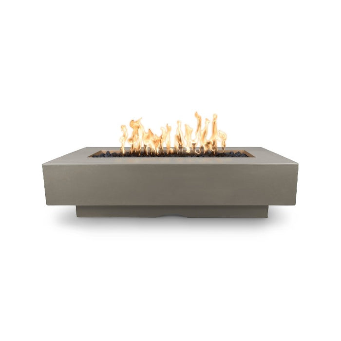 The Outdoor Plus 60" Rectangular Del Mar Fire Pit - GFRC Concrete - Ash - Spark Ignition with Flame Sense - Natural Gas - OPT-DEL6028FSEN-ASH-NG